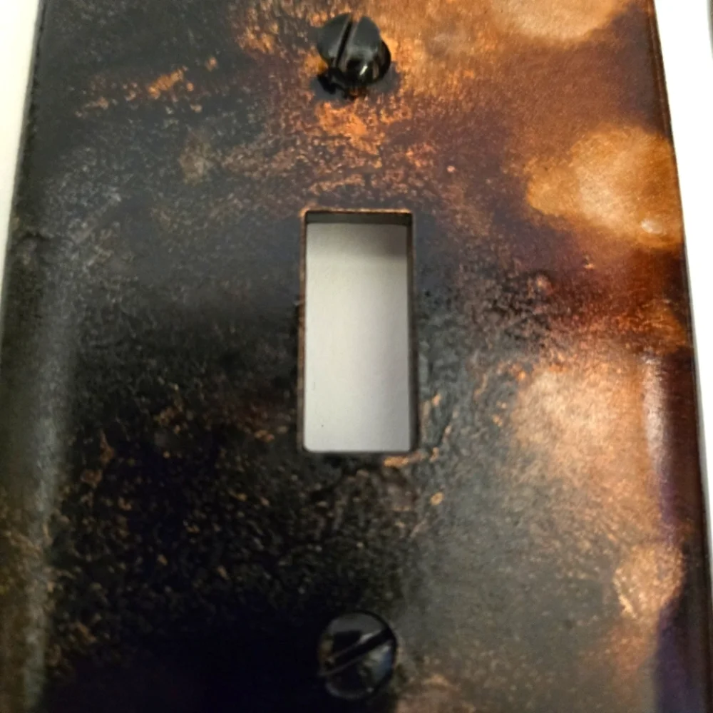 HANDCRAFTED & HANDPAINTED 6 Wood Coaster Set & Upcycled Single Light Switch Case - Picture 11 of 17